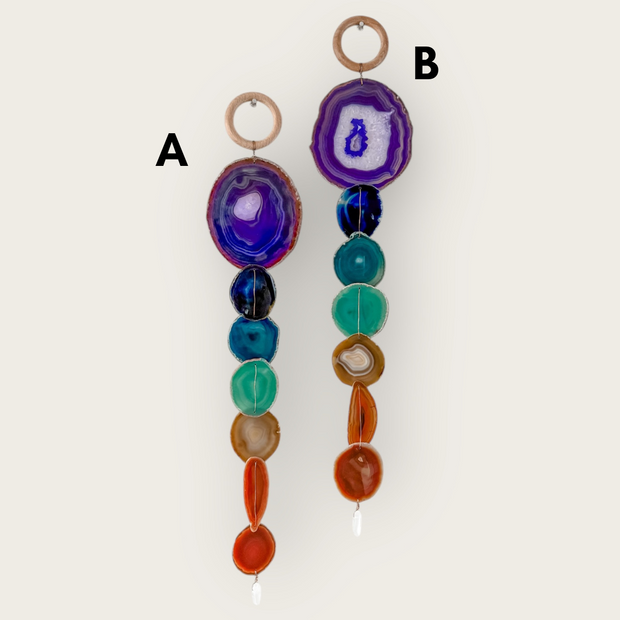 XL Chakra Agate Wall Hanging (Choose One You Love)