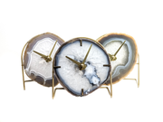 Gray Artisan Agate Clock (Choose Slice)