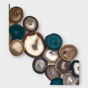 22-Piece Teal Umber Agate Dimensional Wall Art - Mod North & Co.