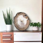 11.5-Inch Natural Agate Wall Clock (Ready to Ship)