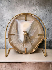 Natural Artisan Agate Clock (Choose Slice)