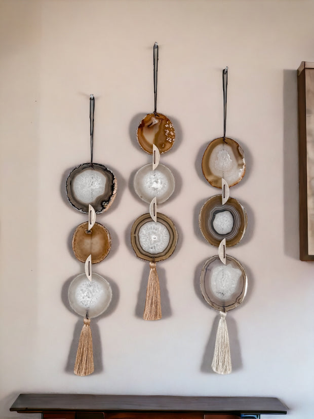 Umber Agate Garland (3 Geodes)