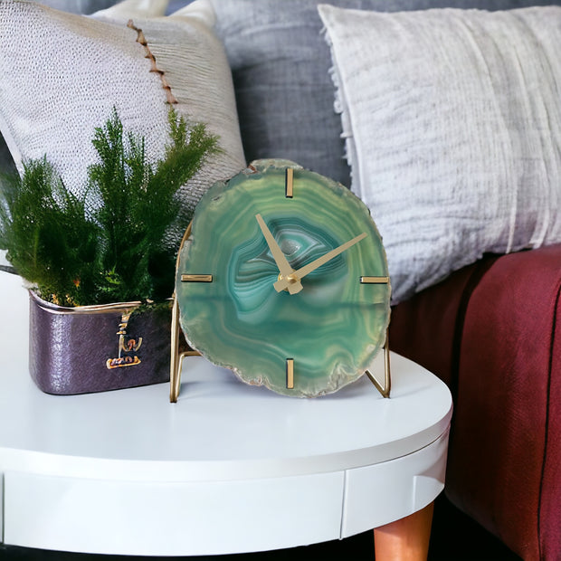 Agate Desk Clock (Choose Color)