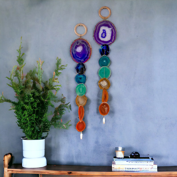 XL Chakra Agate Wall Hanging (Choose One You Love)