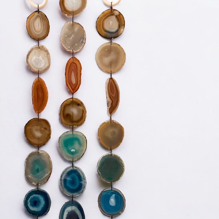 Rosie Minimalist Agate Garland – Handcrafted Boho Wall Hanging