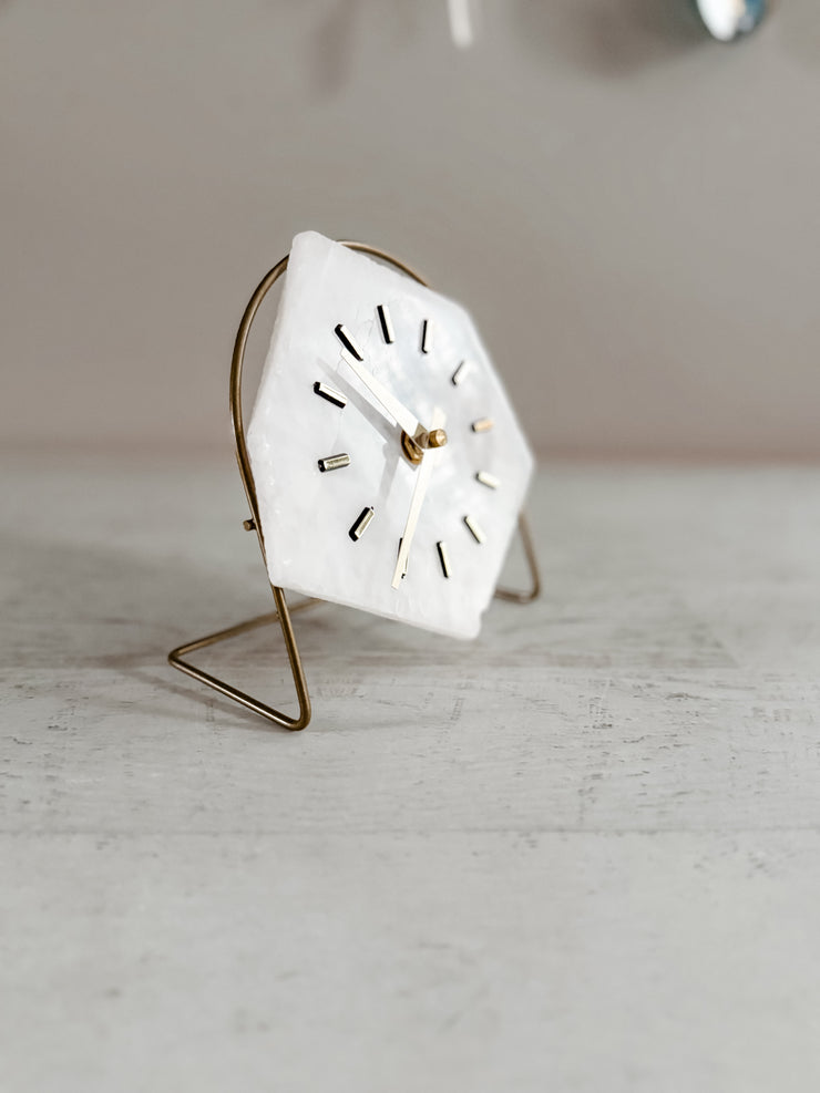 White Quartz Clock (Ready to Ship)