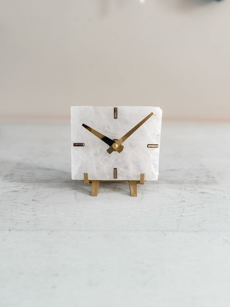 Mini White Quartz Clock No. 2 (Ready to Ship)