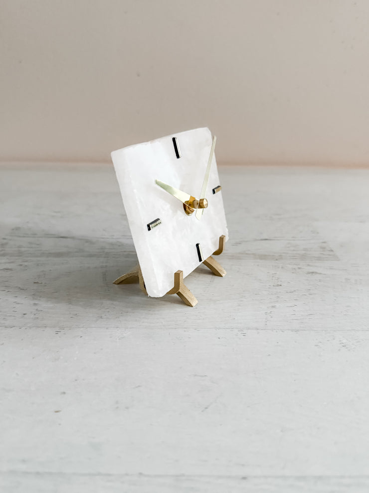 Mini White Quartz Clock No. 2 (Ready to Ship)