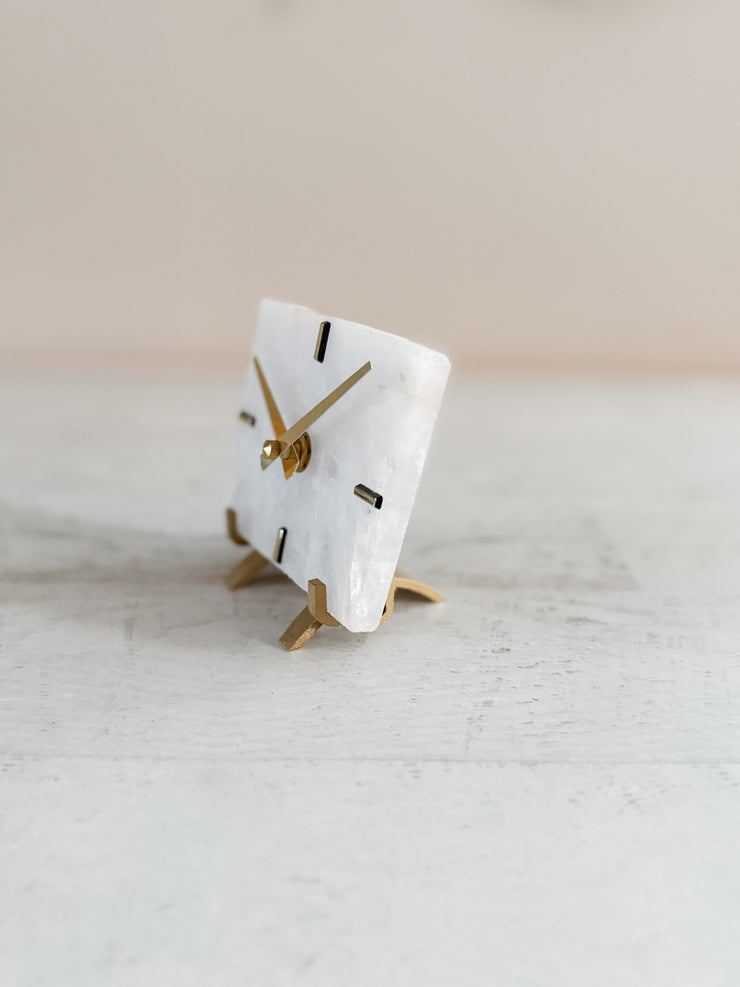 Mini White Quartz Clock No. 2 (Ready to Ship)