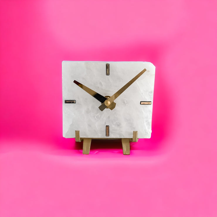 Mini White Quartz Clock No. 2 (Ready to Ship)