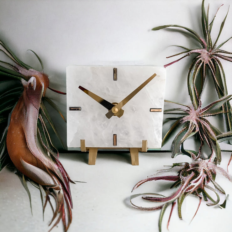 Mini White Quartz Clock No. 2 (Ready to Ship)