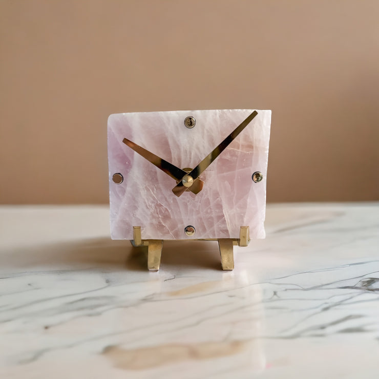 Mini Rose Quartz Clock No. 2 (Ready to Ship)