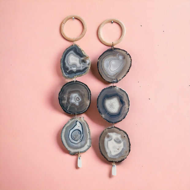 XL Gray Agate Garland with Selenite (Choose One You Love)