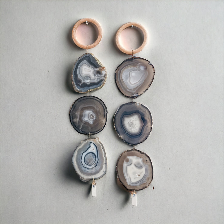 XL Gray Agate Garland with Selenite (Choose One You Love)