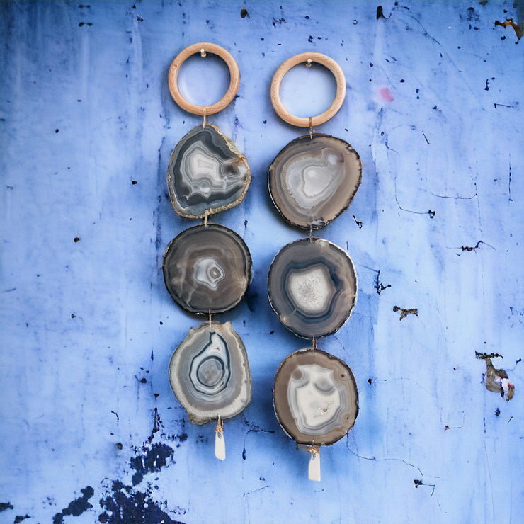 XL Gray Agate Garland with Selenite (Choose One You Love)