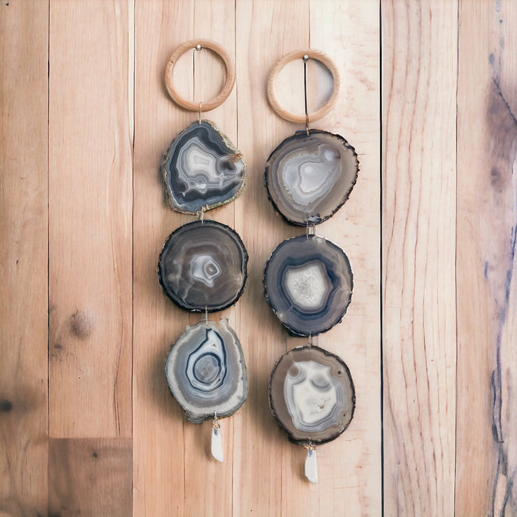 XL Gray Agate Garland with Selenite (Choose One You Love)