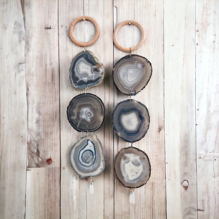 XL Gray Agate Garland with Selenite (Choose One You Love)