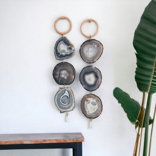 XL Gray Agate Garland with Selenite (Choose One You Love)