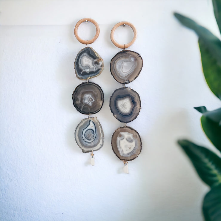 XL Gray Agate Garland with Selenite (Choose One You Love)