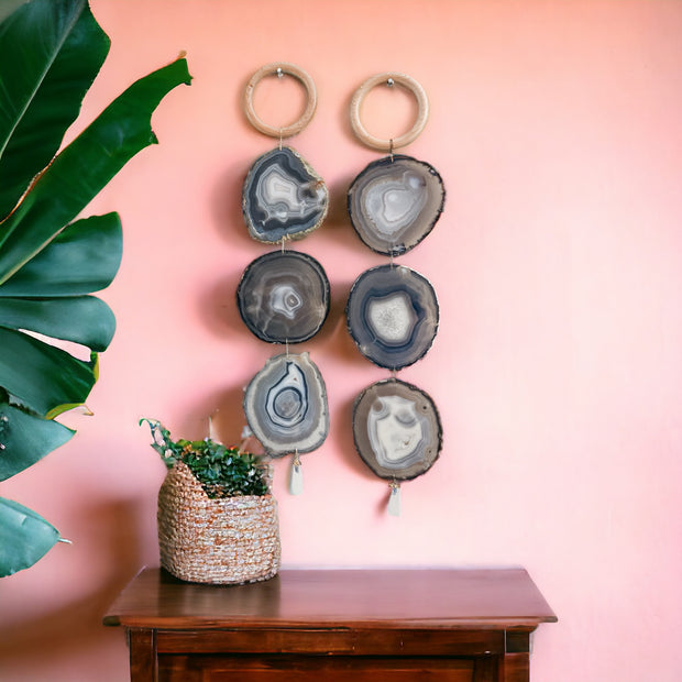 XL Gray Agate Garland with Selenite (Choose One You Love)