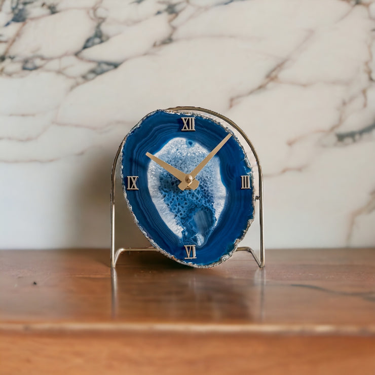 Agate Desk Clock (Choose Color)