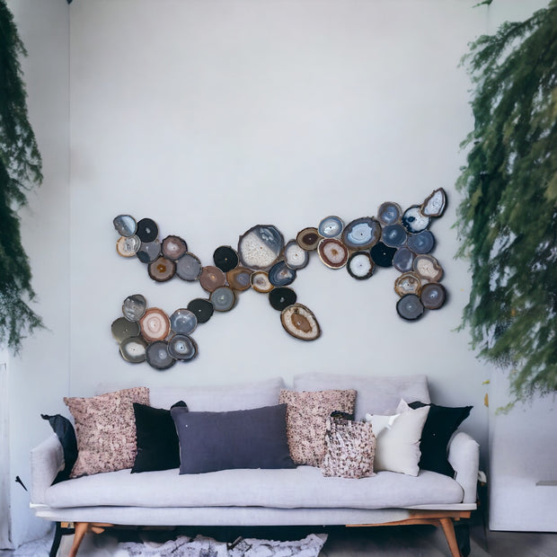 41-Piece Neutral Agate Dimensional Wall Art (Pre-Order)