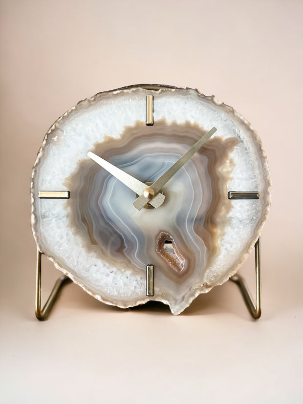 Natural Artisan Agate Clock (Choose Slice)