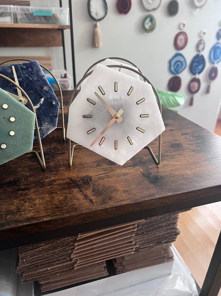 Crystal Quartz Clocks (Assorted Colors)