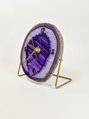 Purple Artisan Agate Clock (Choose Slice)