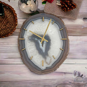 8-13 Inch Artisan Agate Wall Clock (Choose Slice)