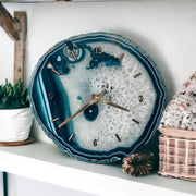 8-13 Inch Artisan Agate Wall Clock (Choose Slice)