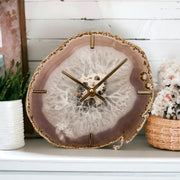 8-Inch Natural Agate Wall Clock