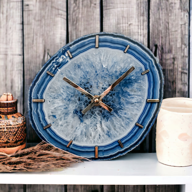 8-Inch Blue Agate Wall Clock