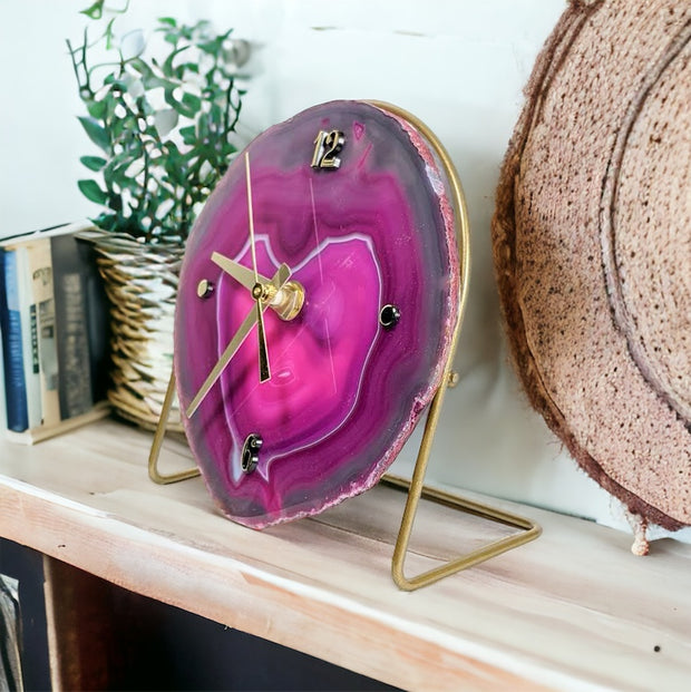 Agate Desk Clock (Choose Color)