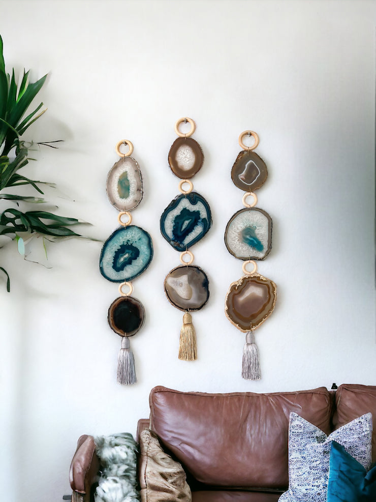 XL Teal Umber Wall Hanging