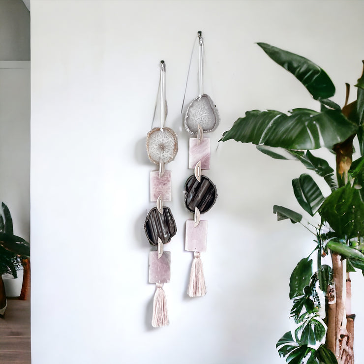 Agate x Rose Quartz Wall Hanging (A)