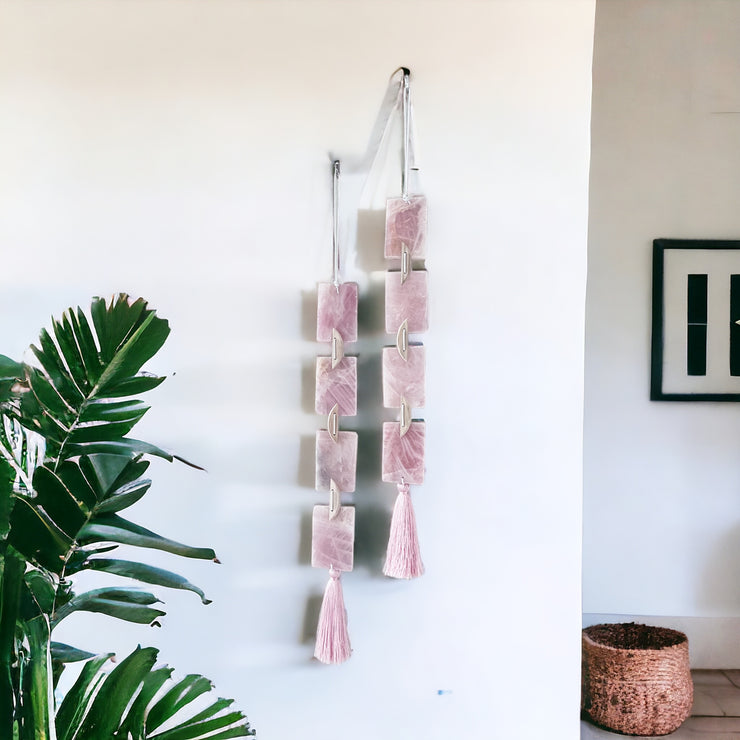 Rose Quartz Wall Hanging