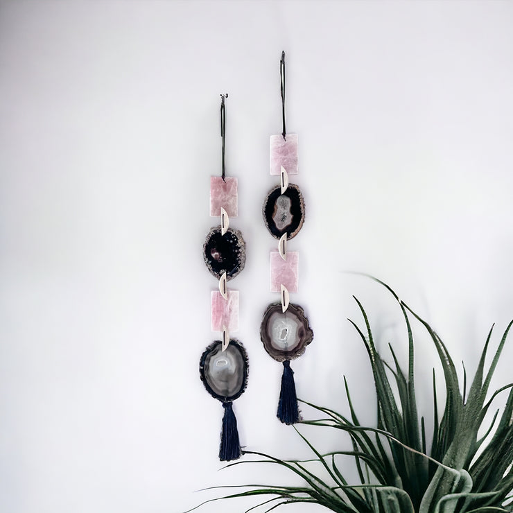 Agate x Rose Quartz Wall Hanging (B)