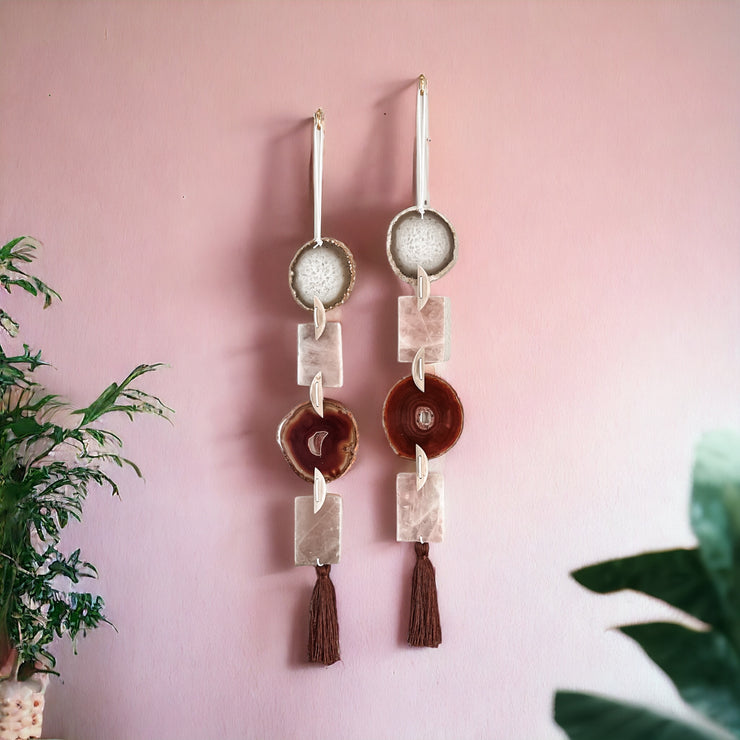 Agate x Rose Quartz Wall Hanging (C)