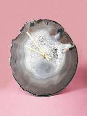 11.5-Inch Gray Agate Wall Clock