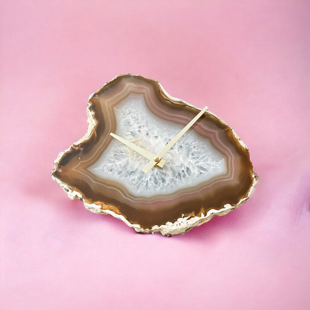 9-Inch Natural Agate Wall Clock