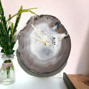 11.5-Inch Gray Agate Wall Clock