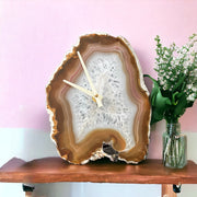 9-Inch Natural Agate Wall Clock