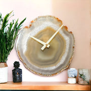 8-Inch Natural Agate Wall Clock