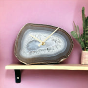 9-Inch Gray Agate Wall Clock