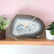 9-Inch Gray Agate Wall Clock