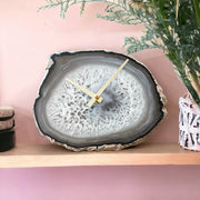 9-Inch Gray Agate Wall Clock