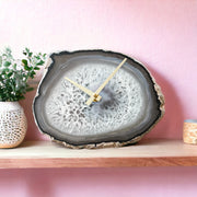 9-Inch Gray Agate Wall Clock