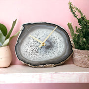 9-Inch Gray Agate Wall Clock