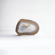 9-Inch Natural/Gray Agate Wall Clock (Ready to Ship)